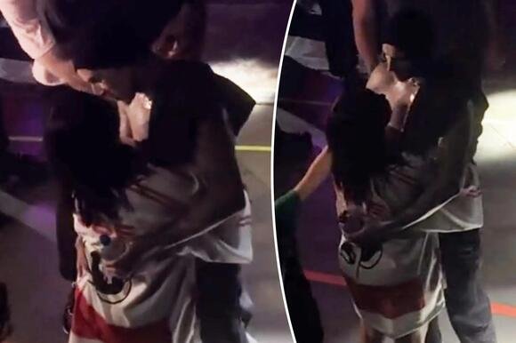 Kourtney Kardashian and Travis Barker Heat Up Sydney Backstage