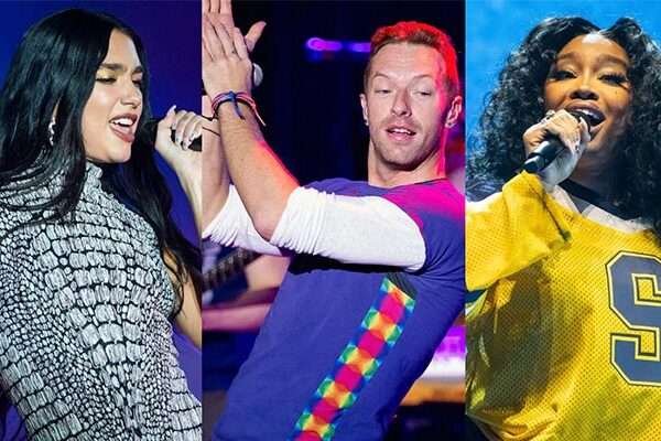 Dua Lipa Coldplay and SZA to Headline Glastonbury Festival 2024