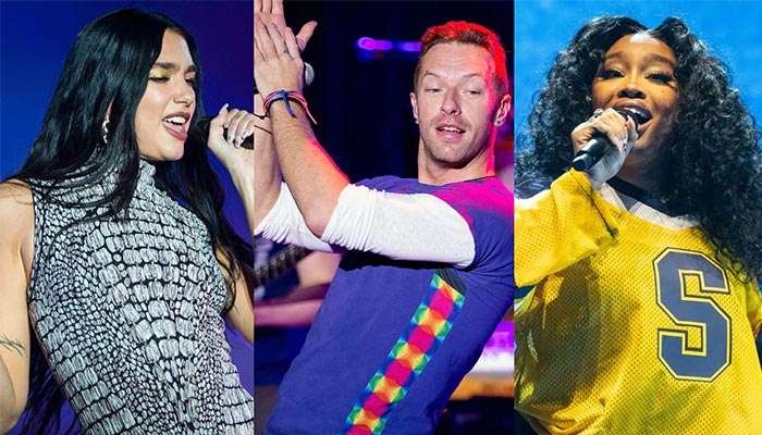 Dua Lipa Coldplay and SZA to Headline Glastonbury Festival 2024